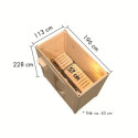 Sauna d’extérieur en bois gris terre Hytti 0 - 2 places - 38mm - poêle Easy Bio 9000W - KARIBU