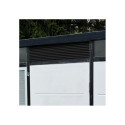Grille de ventilation avec moustiquaire pour bureau de jardin Everbox - Cadre noir