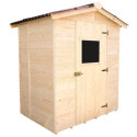 Abri de jardin en bois 1,92m² - panneaux 16mm + plancher - Habrita