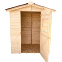 Abri de jardin en bois 1,92m² - panneaux 16mm + plancher - Habrita