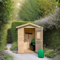 Abri de jardin en bois 1,92m² - panneaux 16mm + plancher - Habrita