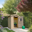 Abri de jardin en bois 1,92m² - panneaux 16mm + plancher - Habrita