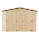 Garage en bois brut 15m² – panneaux 17mm – Timbela