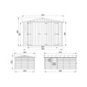 Garage en bois brut 15m² – panneaux 17mm – Timbela