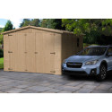 Garage en bois brut 15m² – panneaux 17mm – Timbela
