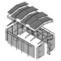 Garage en bois brut 15m² – panneaux 17mm – Timbela