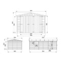 Garage en bois brut 18m² – panneaux 17mm – Timbela