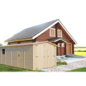 Garage en bois brut 18m² – panneaux 17mm – Timbela