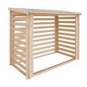 Abri bûches en bois brut 228x130cm – panneaux 19mm – Timbela