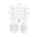 Abri bûches en bois brut 228x130cm – panneaux 19mm – Timbela