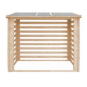 Abri bûches en bois brut 228x130cm – panneaux 19mm – Timbela