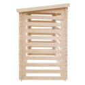 Abri bûches en bois brut 228x130cm – panneaux 19mm – Timbela