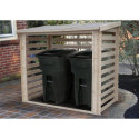 Abri bûches en bois brut 228x130cm – panneaux 19mm – Timbela