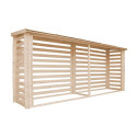 Abri bûches en bois brut 456x100cm – panneaux 19mm – Timbela