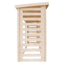 Abri bûches en bois brut 456x100cm – panneaux 19mm – Timbela