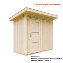 Abri de jardin 3m² en bois brut avec peinture Harvest Honey - panneaux LP® SmartSide® - Timbela