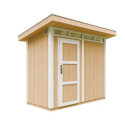 Abri de jardin 3m² en bois brut avec peinture Harvest Honey - panneaux LP® SmartSide® - Timbela