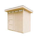 Abri de jardin 3m² en bois brut avec peinture Harvest Honey - panneaux LP® SmartSide® - Timbela