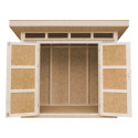 Abri de jardin en bois brut - panneaux LP® SmartSide® - 3m² - double porte - Timbela