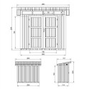 Abri de jardin en bois brut - panneaux LP® SmartSide® - 3m² - double porte - Timbela