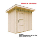 Abri de jardin 3m² en bois brut avec peinture Redwood Red - panneaux LP® SmartSide® - Timbela