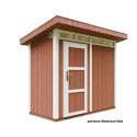 Abri de jardin 3m² en bois brut avec peinture Redwood Red - panneaux LP® SmartSide® - Timbela