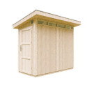 Abri de jardin 3m² en bois brut avec peinture Redwood Red - panneaux LP® SmartSide® - Timbela