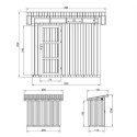 Abri de jardin 3m² en bois brut avec peinture Redwood Red - panneaux LP® SmartSide® - Timbela