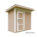 Abri de jardin 3m² en bois brut avec peinture Terra Brown - panneaux LP® SmartSide® - Timbela