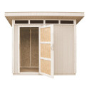 Abri de jardin 3m² en bois brut avec peinture Terra Brown - panneaux LP® SmartSide® - Timbela
