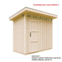 Abri de jardin 3m² en bois brut avec peinture Tundra Grey - panneaux LP® SmartSide® - Timbela