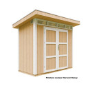 Abri de jardin 3m² en bois brut avec peinture Harvest Honey - panneaux LP® SmartSide® - double porte - Timbela