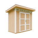 Abri de jardin 3m² en bois brut avec peinture Harvest Honey - panneaux LP® SmartSide® - double porte - Timbela