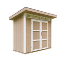 Abri de jardin 3m² en bois brut avec peinture Terra Brown - panneaux LP® SmartSide® - double porte - Timbela
