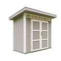 Abri de jardin 3m² en bois brut avec peinture Tundra Grey - panneaux LP® SmartSide® - double porte - Timbela