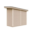 Abri de jardin 3m² en bois brut avec peinture Tundra Grey - panneaux LP® SmartSide® - double porte - Timbela