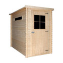 Abri de jardin en bois brut 19mm - 130x235cm - sans plancher - Timbela