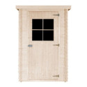 Abri de jardin en bois brut 19mm - 130x235cm - sans plancher - Timbela