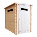 Abri de jardin en bois brut 19mm - 130x235cm - autre porte - avec plancher - Timbela