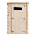 Abri de jardin en bois brut 19mm - 130x235cm - autre porte - avec plancher - Timbela