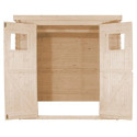 Abri de jardin en bois brut 19mm - 200x200cm - sans plancher - Timbela	