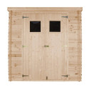 Abri de jardin en bois brut 19mm - 200x200cm - avec plancher - Timbela