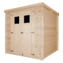 Abri de jardin en bois brut 19mm - 200x200cm - avec plancher - Timbela
