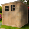 Abri de jardin 4m² en bois brut 19mm - porte de 34mm - avec plancher - Timbela