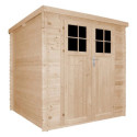 Abri de jardin 4m² en bois brut 19mm - porte de 34mm - avec plancher - Timbela