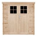 Abri de jardin 4m² en bois brut 19mm - porte de 34mm - avec plancher - Timbela