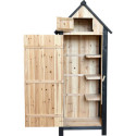 Armoire de jardin en bois FSC 77x54x179cm avec étagères - Arbour