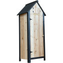 Armoire de jardin en bois FSC 77x54x179cm avec étagères - Arbour