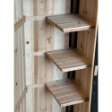 Armoire de jardin en bois FSC 77x54x179cm avec étagères - Arbour