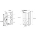 Armoire de jardin en bois FSC 69x52x142cm - Arbour